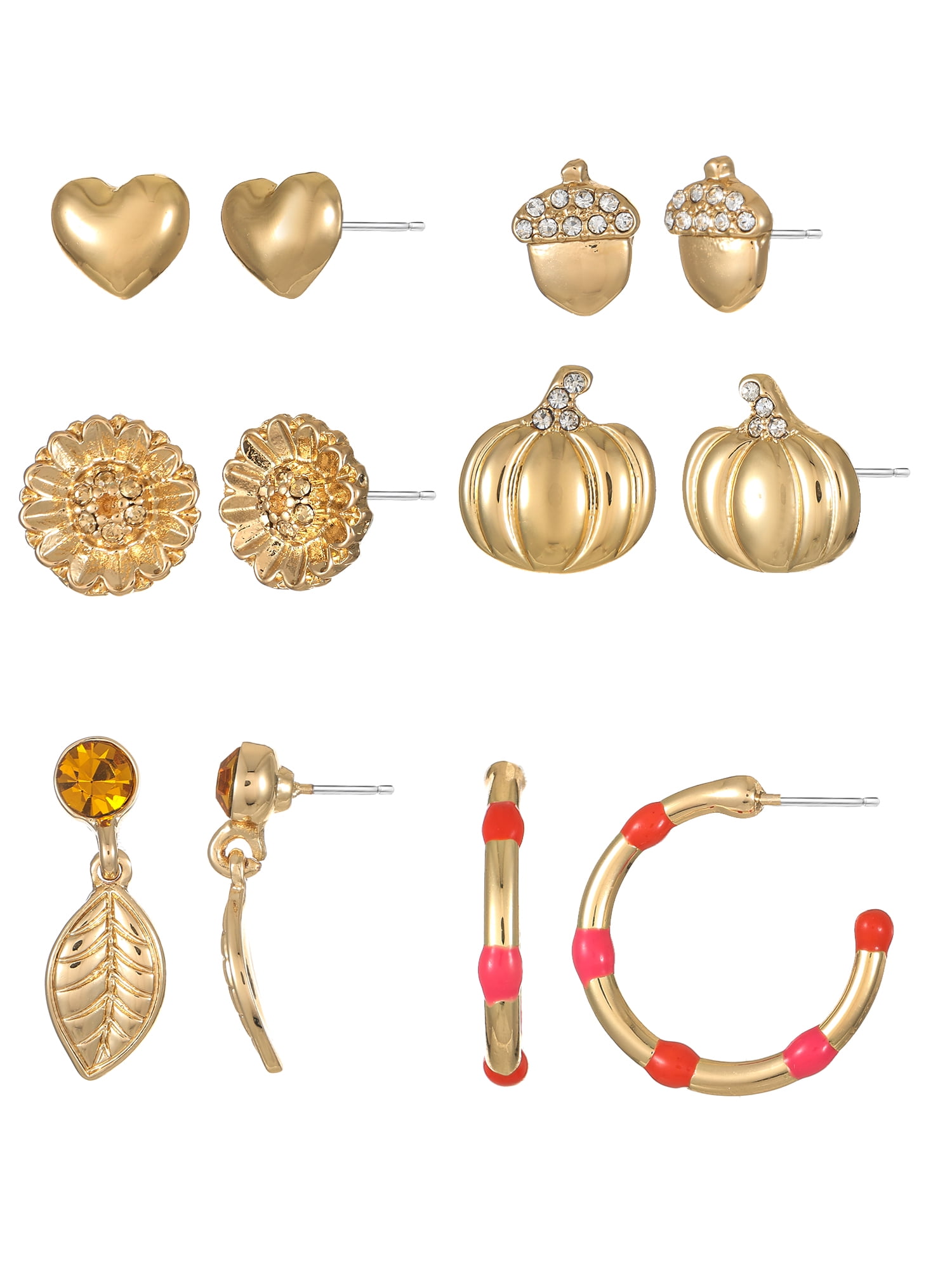PACKED PARTY Women's Autumn Vibes Earring Set, 6 Pairs