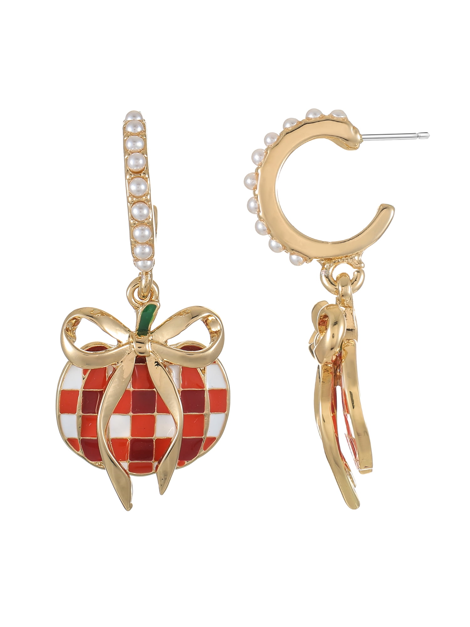 Packed Party Women's Disco Pumpkin Hoop Earrings, 1 Pair