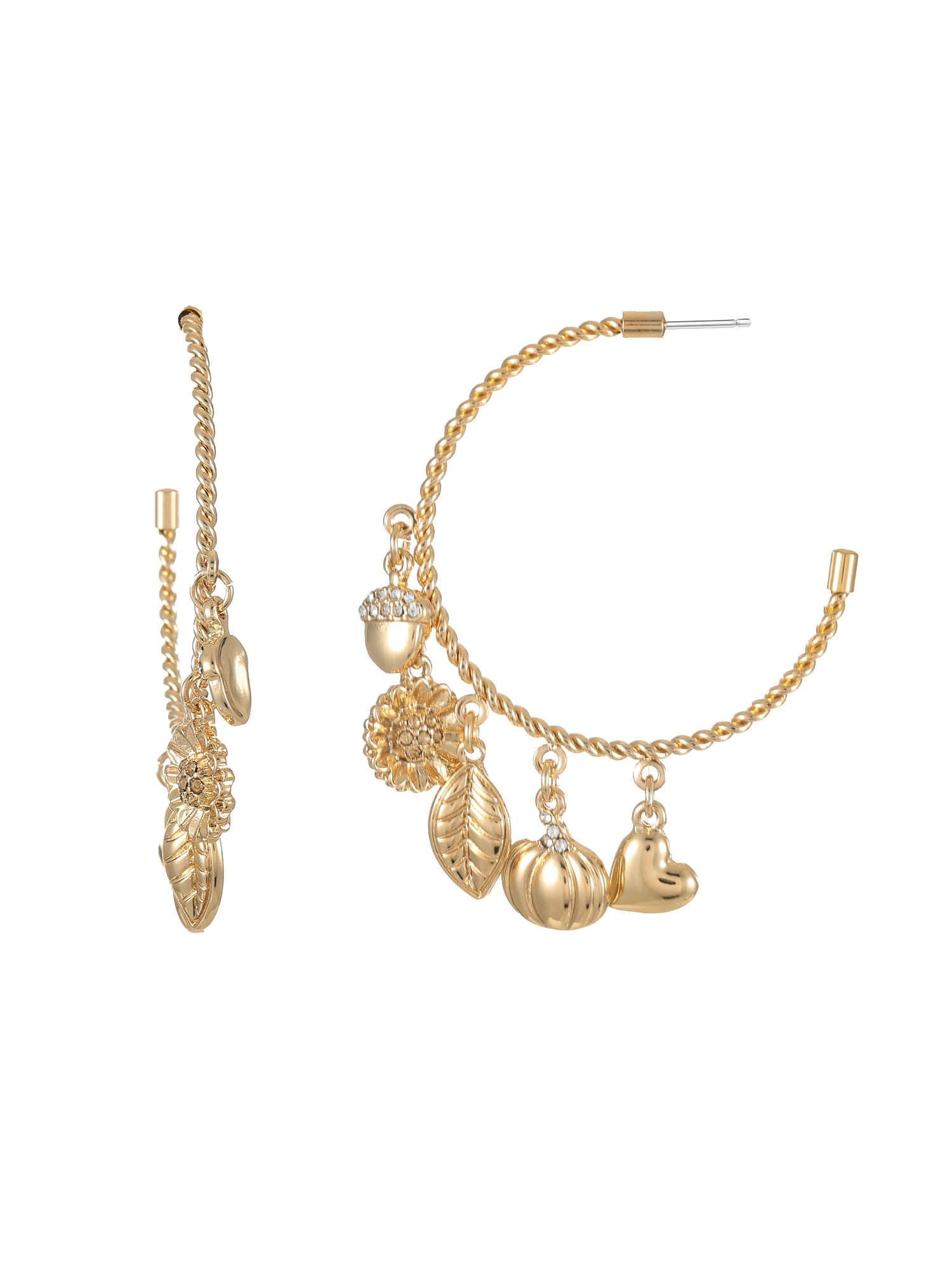 Packed Party Women's Fall Charmy Hoop Earrings, 1 Pair