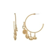 Packed Party Womens Fall Charmy Hoop Earrings, 1 Pair