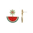 thumbnail image 1 of Packed Party Women's Goldtone and Crystal Watermelon Crush Earrings, 1 of 4
