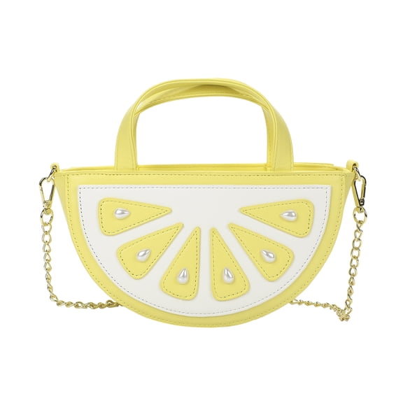 Packed Party Women's Lemon Slice Shaped Crossbody Bag, Yellow