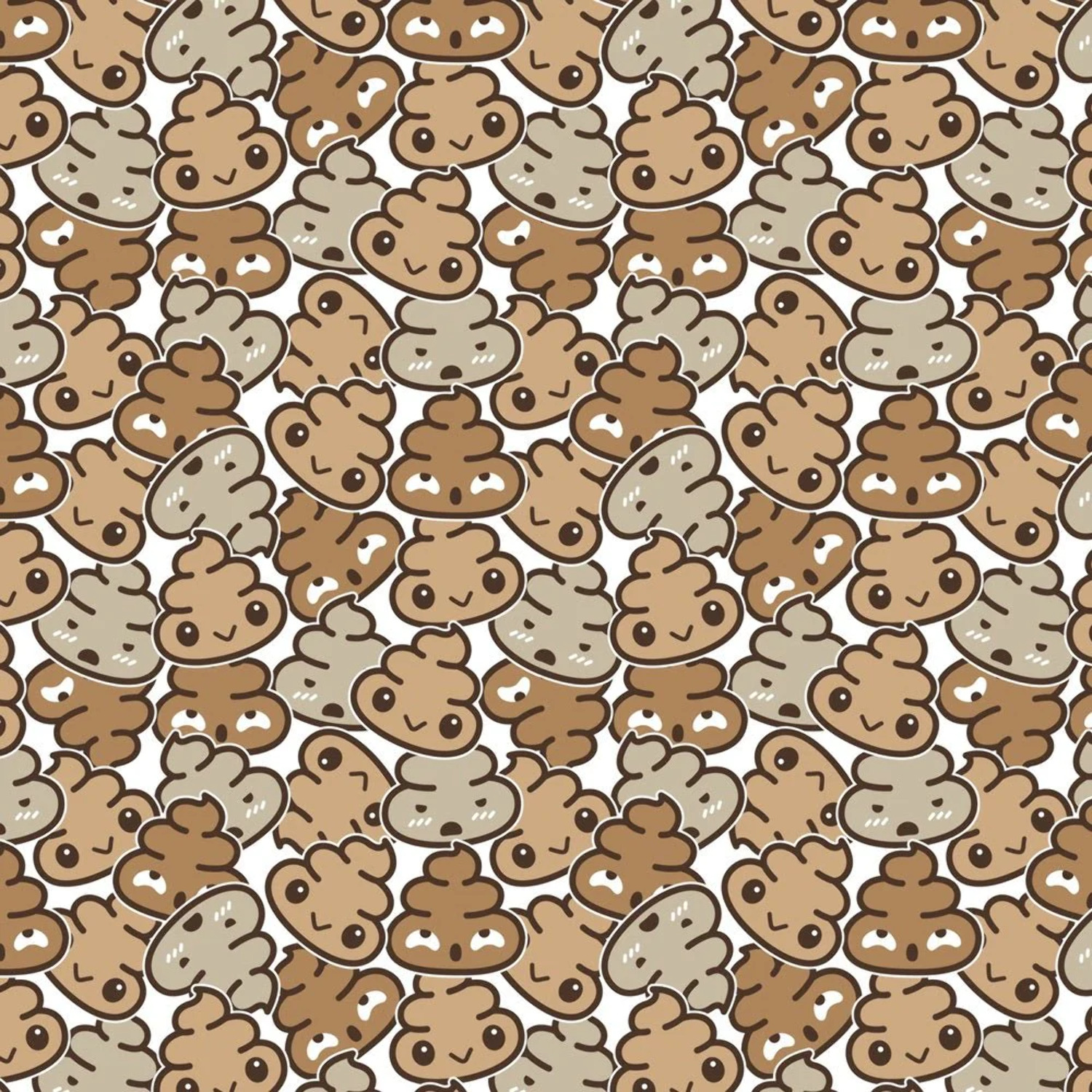 Packed Poop Emojis Fabric