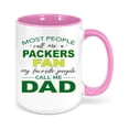 thumbnail image 1 of Packers Coffee Mug, Most People Call Me A Packers Fan My Favorite People Call Me Dad, Green Bay Mug, Packers Cup, Packers Fan Gift, Packers, PINK, 1 of 1