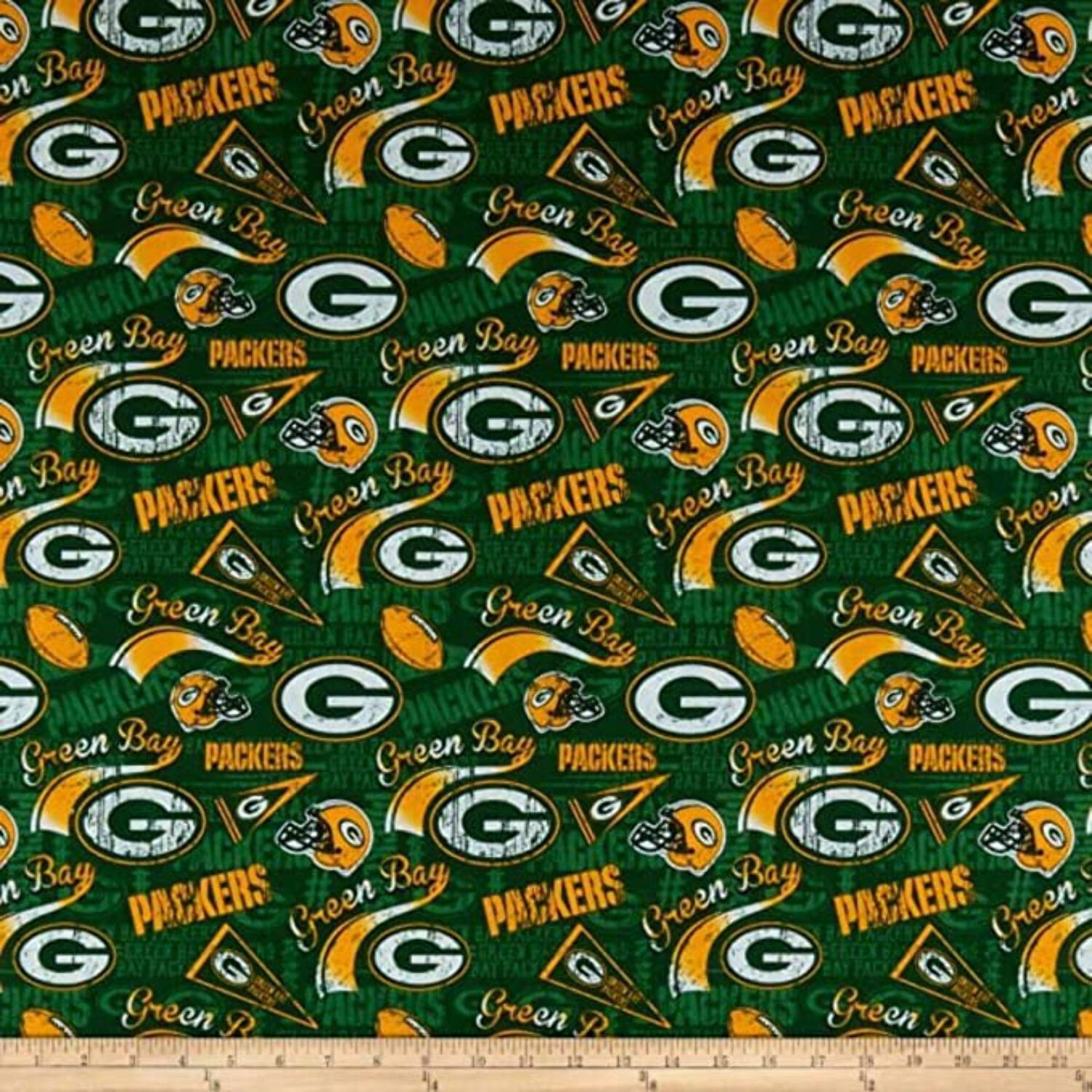 Packer Material Green Bay Packers 100% Cotton Broadcloth Fabric by the Yard - Walmart.com