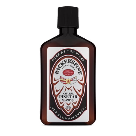 Packer’s Pine Tar Shampoo for Hair & Scalp – 8 oz | Classic Pine Tar Formula | Cleanses & Refreshes | Paraben & Sulfate Free | For All Hair Types