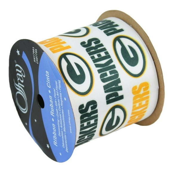 Packers Printed Ribbon 2-1/2-Inch Width, 9 Foot Spool