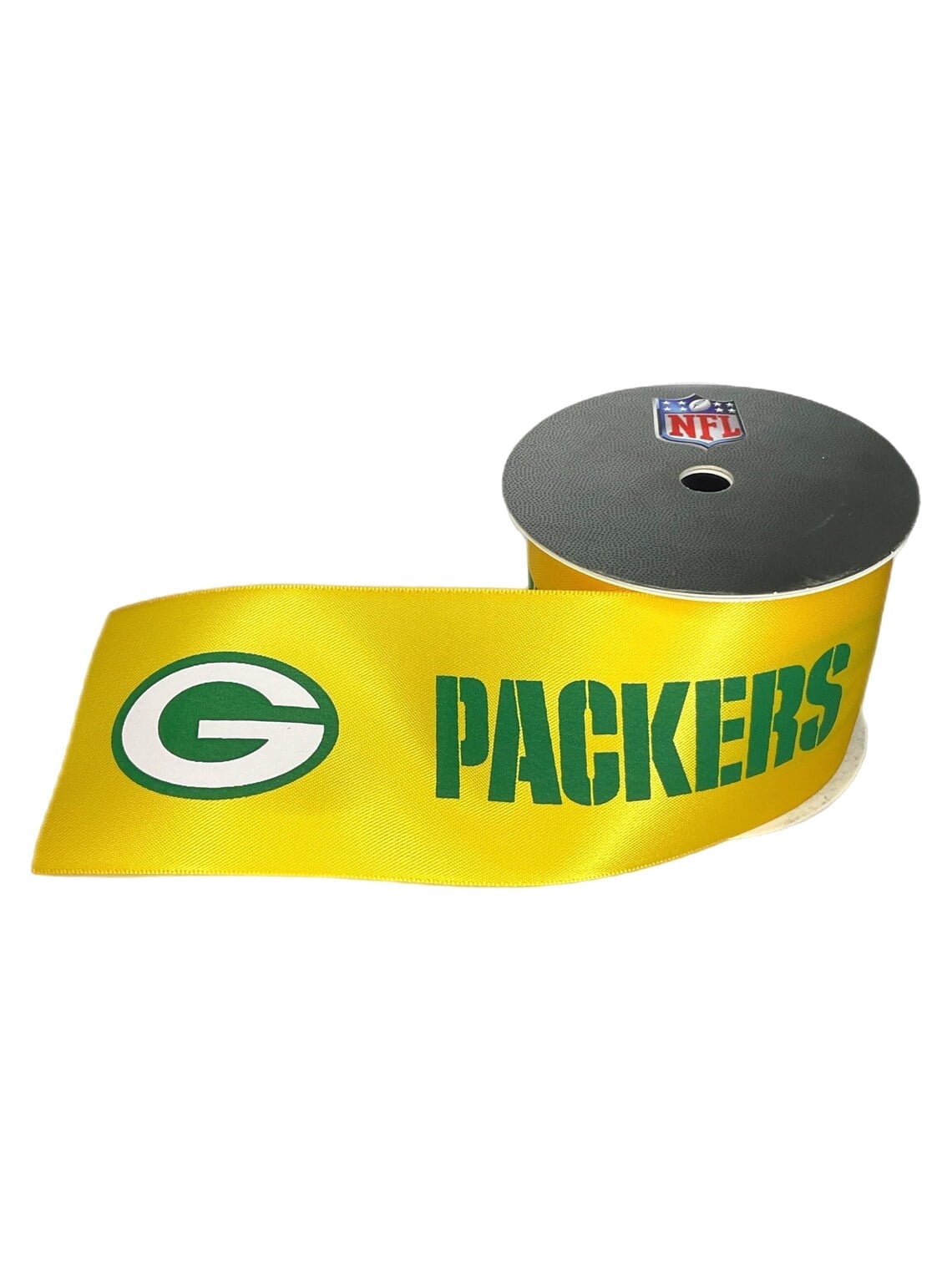 Packers Printed Ribbon 2 1/4"-Inch Width, 15 Foot Spool - USA Licensed Bows