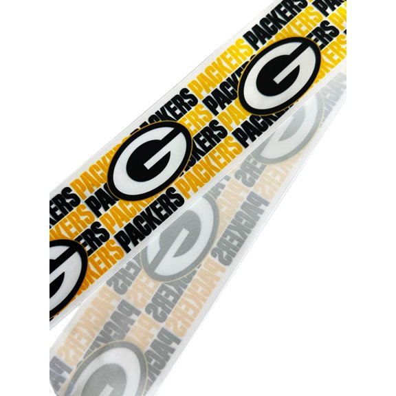 Packers Printed Ribbon 2.5"-Inch Width, 3 Feet - 1 Yard