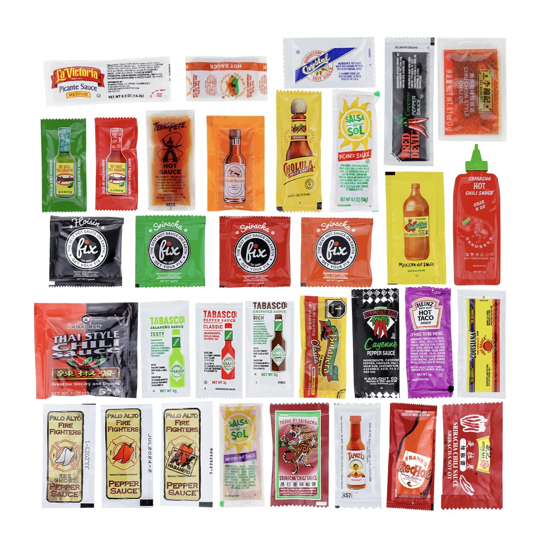 Packets Single Serve Condiment Packets 33 Different Varieties (60