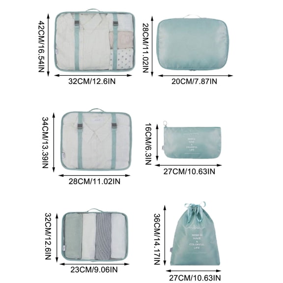 Packing Bags for Travel 6-Piece Multifunctional Storage Bag Set for Ultimate Organization and Efficient Packing Solutions