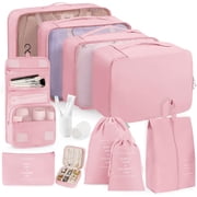 Packing Cubes 11 Set, Suitcase Organizers, Luggage Organizer Bags, with Toiletry Bag, Travel Essentials