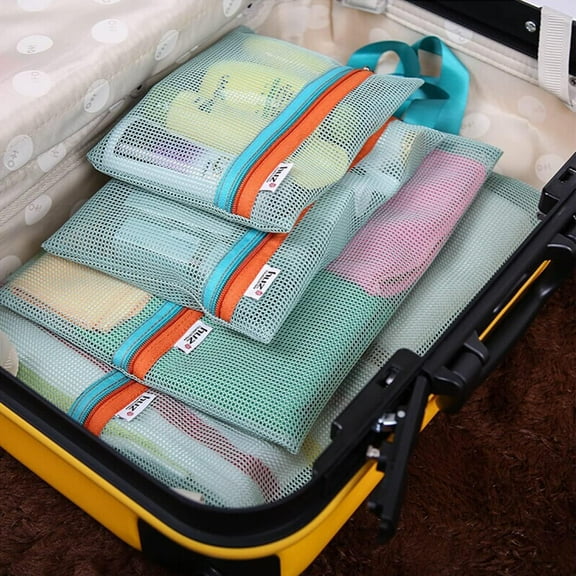 Packing Cubes 4 Set for Travel Organizer Bags Suitcases Lightweight Luggage Packing Organizers for Travel Accessories, Portable Shower Mesh Caddy Bag, Quick Dry Toiletry and Bath Organizer