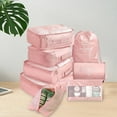 thumbnail image 1 of Packing Cubes 8 Set Travel Luggage Organizer Polyester Visual Mesh Double Zipper Handles Shoe Bag Multiple Sizes for Suitcase Camping Vacation Clothes Underwear Accessories, 1 of 5