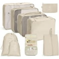 Packing Cubes 9 Set, Travel Packing Organizers with Large Toiletries