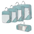 thumbnail image 1 of Packing Cubes Blue Compression 5 Piece Set Luggage Organizer Bags for Travel Suitcase Carry on Storage, 1 of 6