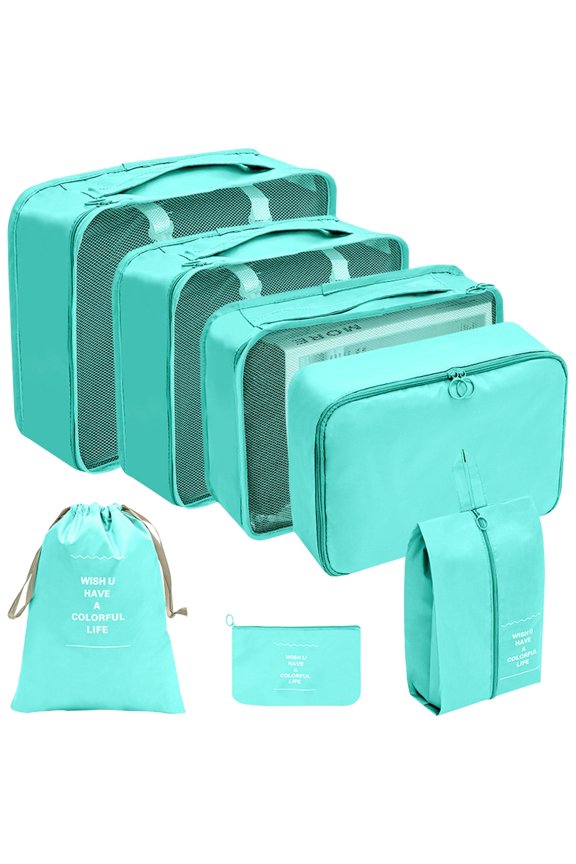Packing Cubes For Travel 7Pcs Travel Cubes Set Foldable Suitcase Organizer Lightweight Luggage Storage Bag Storage Case,B,Other