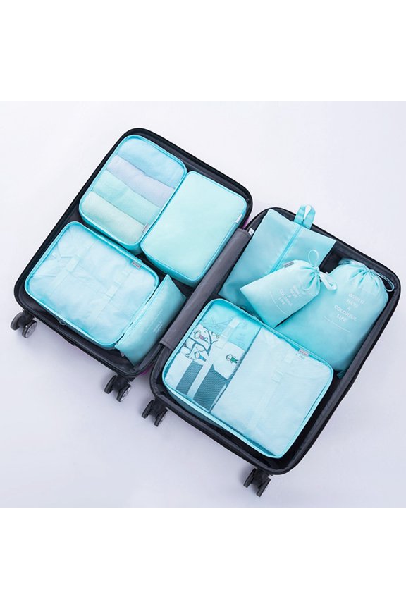 Packing Cubes For Travel 7Pcs Travel Cubes Set Foldable Suitcase Organizer Lightweight Luggage Storage Bag Storage Case,C,Other
