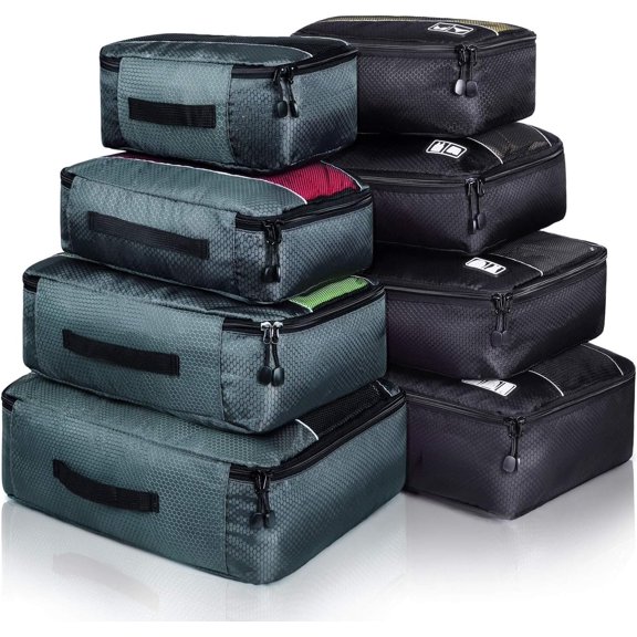 Packing Cubes Luggage Bags Organizer Durable Travel Accessories With Clothing Label