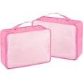 thumbnail image 1 of Packing Cubes Set, 2 Pcs Packing Organizers Set for Suitcases, Large Capacity Travel Luggage Organizers Set includes 7 Large Size Storage Bags, Convenient Organizer Bags for Travel (Pink), 1 of 6