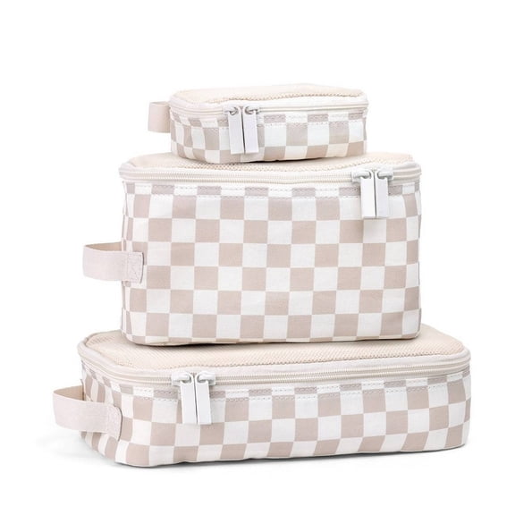 Packing Cubes - Softside, 3 Pieces, Check Pattern