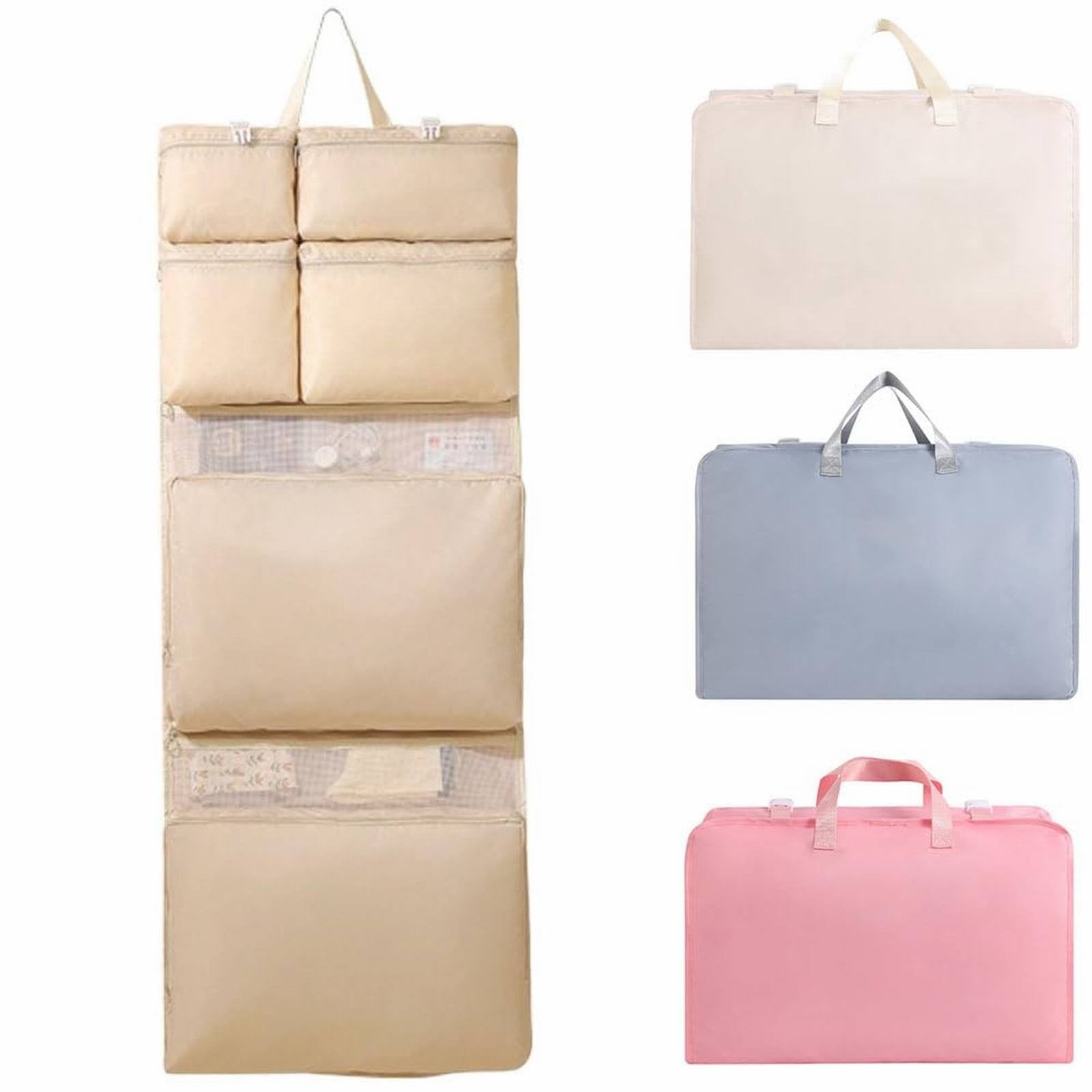 BAGSMART 6-Piece Hanging Packing Cubes For Travel – Clear Waterproof Bag, Shoe Bag, Drawstring Laundry Bag, 360° Hook For Closet & Suitcase Organization