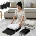 thumbnail image 1 of Packing Cubes for Travel, 3 Sizes Luggage Organizers, Double Capacity Design, Compressing, Lightweight, Rainproof, Suitable for Clothes, Shoes, Family Trips, 1 of 7