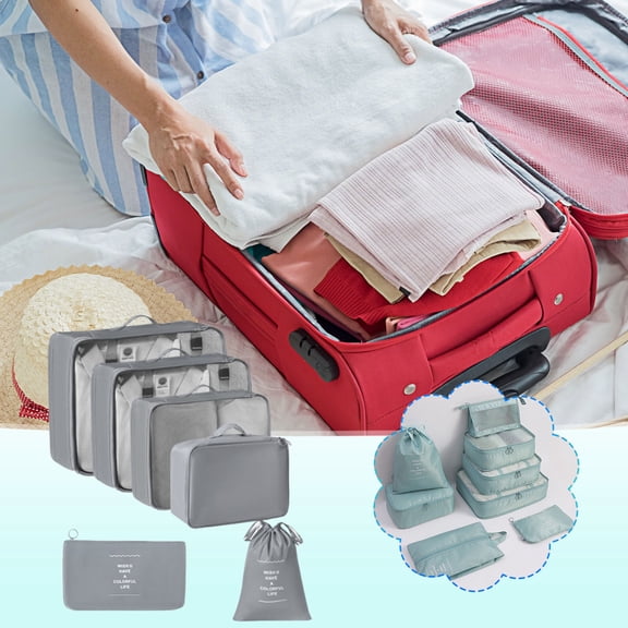 Packing Cubes for Travel Accessories Luggage Organizer Bag Set of 6, Clothes Carry on Suitcase Bags, Expandable Suitcase Organizer Travel Bags Packing Cubes For Suitcases Travel Accessories