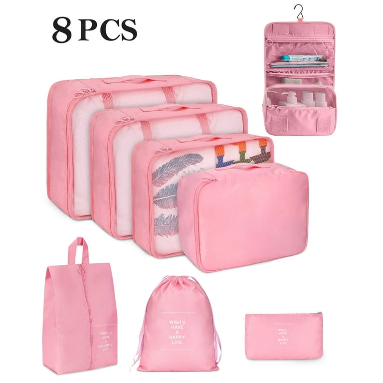 Packing Cubes for Suitcases, 8Pcs Travel Cubes Set for Packing