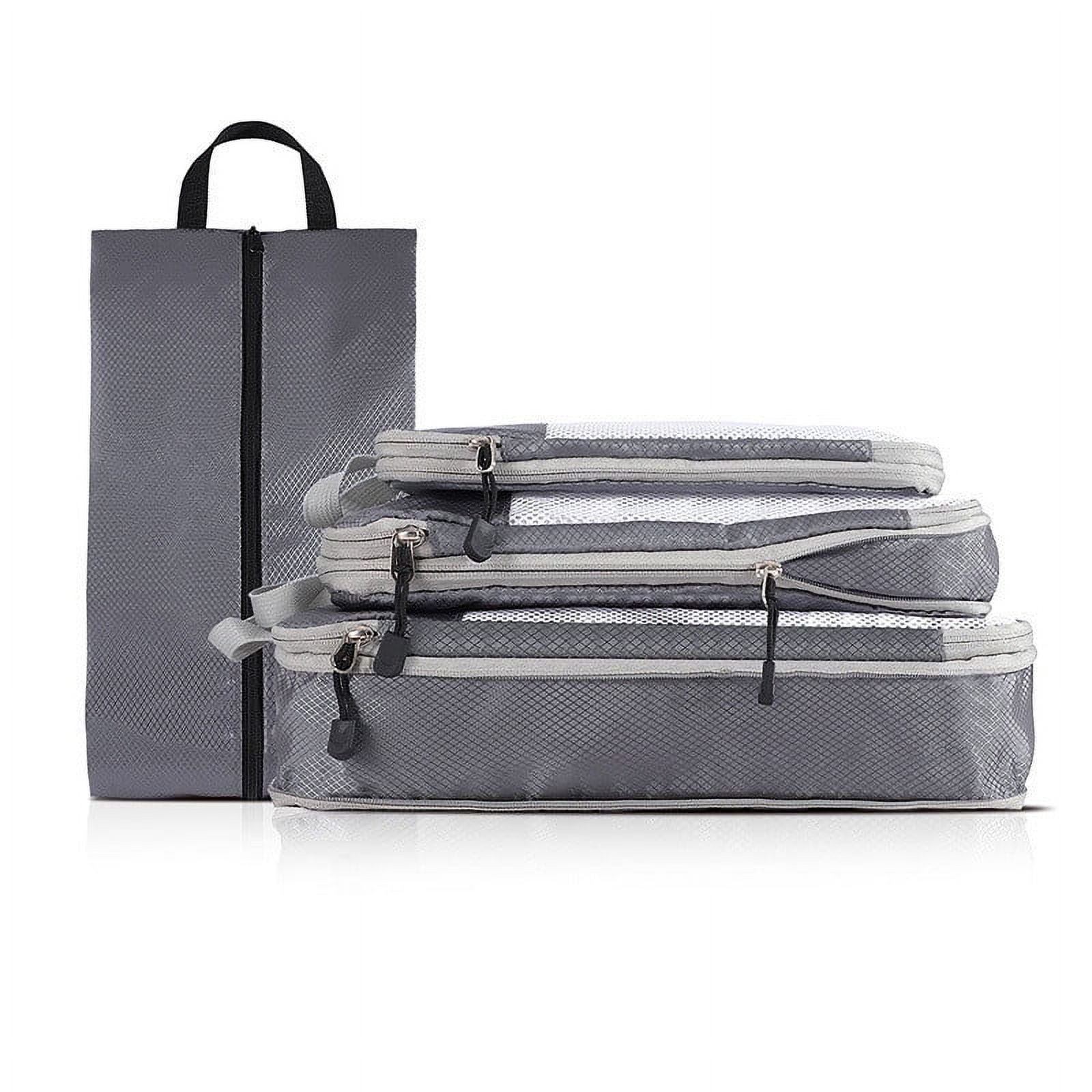 Packing Cubes for Suitcases Travel 4 PCS Expandable Organizer Set with Compression Zipper for Luggage and Duffel Bags