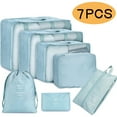 thumbnail image 1 of Packing Cubes for Travel & Suitcases 7 Pcs Foldable Suitcase Organizer Lightweight Luggage Storage Bag (Blue), 1 of 6