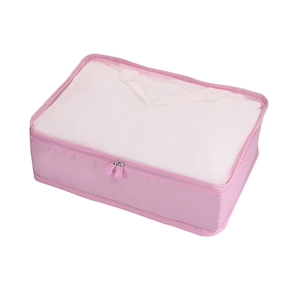 Packing Cubes with Zipper, Travel Accessories Travel Luggage Packing Organizer Bags for Backpack Suitcases (Pink) 15.7x11.8x4.3"