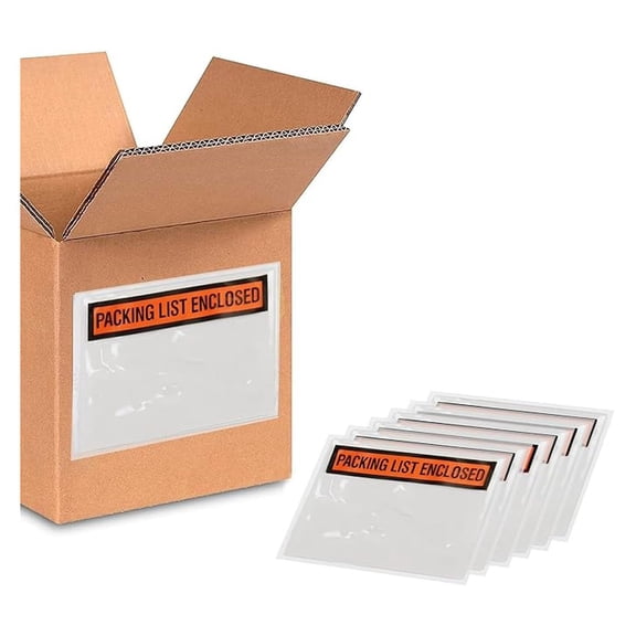 Packing List Enclosed, 7-1/2" Length x 5-1/2" Width, Panel Face Envelope Top Load (Case of 1000)