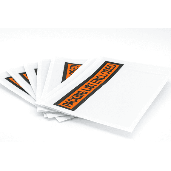 Packing List Enclosed Poly Envelopes, Self-Adhesive, 4.5 X 5.5", Printed -PLE, 500 Count