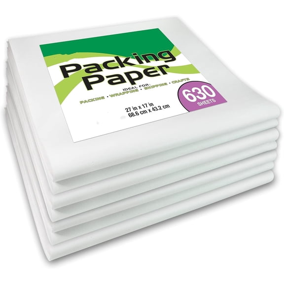 Packing Paper for Moving 630 Newsprint Packing Paper Sheets 27 x 17 Paper for Packing Dishes, Shipping, and Moving Supplies Recyclable Movers Paper