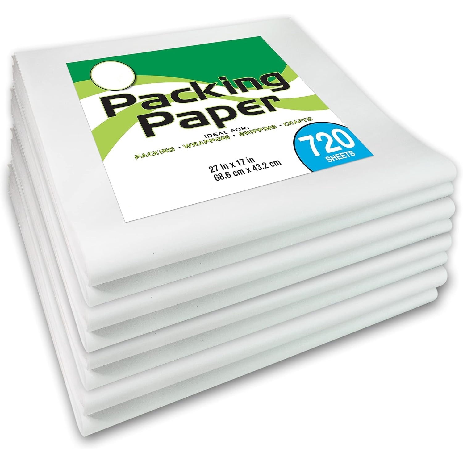 Packing Paper for Moving – 720 Newsprint Packing Paper Sheets – 27” x 17” Paper for Packing Dishes, Shipping, and Moving Supplies – Recyclable Movers’ Paper