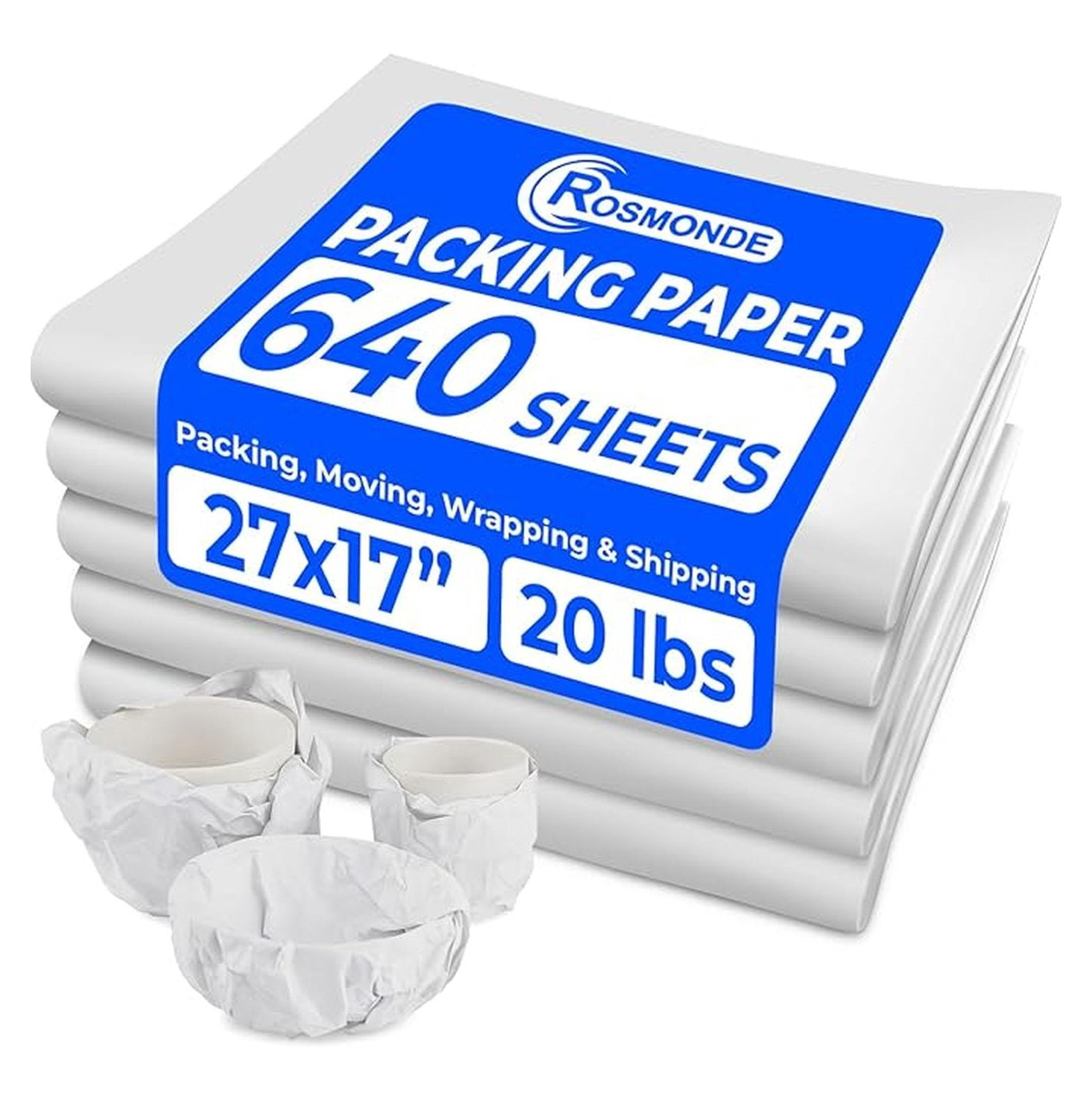 Packing Paper Sheets For Moving, 27" x 17", 20 lb | 640 Sheets ...