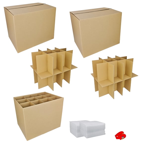 Packing & Shipping Boxes 2 Sets-two layer-16x12x13in For Glassware Kitchenware