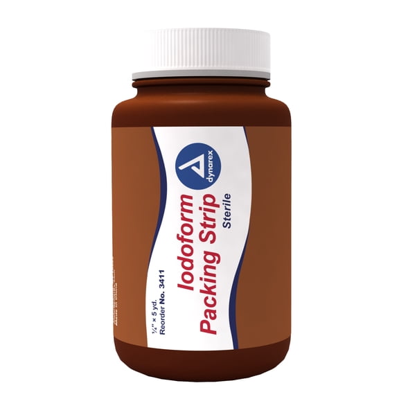 Packing Strips Iodoform, Sterile 1/4" x 5 yds 1 Bottle