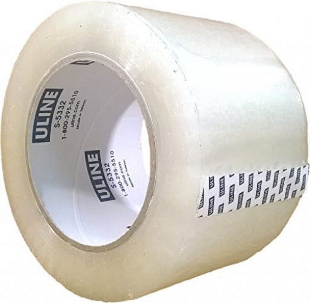 Packing Tape, 3 Inch X 110 Yard 2.6 Mil Crystal Clear Heavy Duty Tape By Uline, Pack of 4