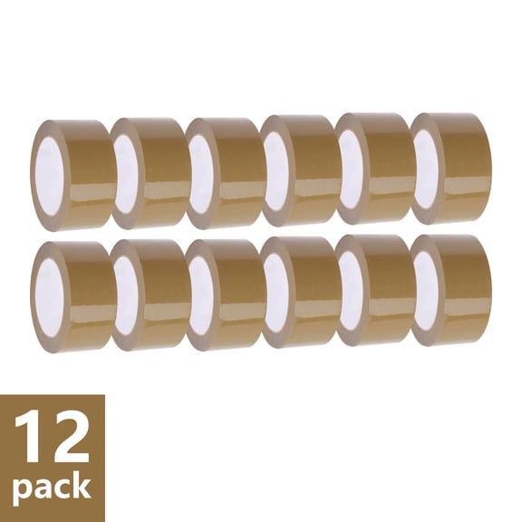 Packing Tape Brown, Heavy Duty Shipping Moving - 12 Pack, 110 Yds x 2" x 2 Mil Packaging Tape