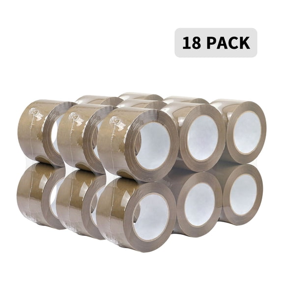 Packing Tape Brown, Heavy Duty Shipping Moving - 18 Pack, 110 Yds x 2" x 2 Mil Packaging Tape