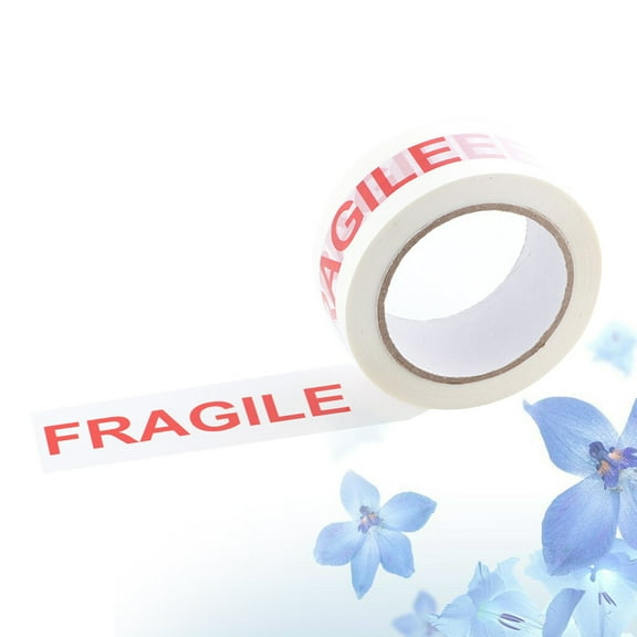 WRISTBIQUE Fragile Packing Tape Strong Adhesive Sealing Sticker for Boxes White 1Set