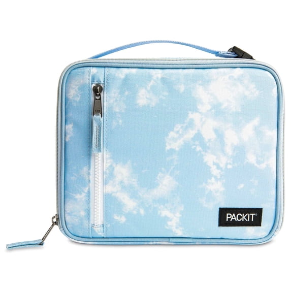 PackIt Freezable Classic Lunch Box Blue Sky Food BPA Free Non Toxic Polycanvas Reusable Lunch Boxes