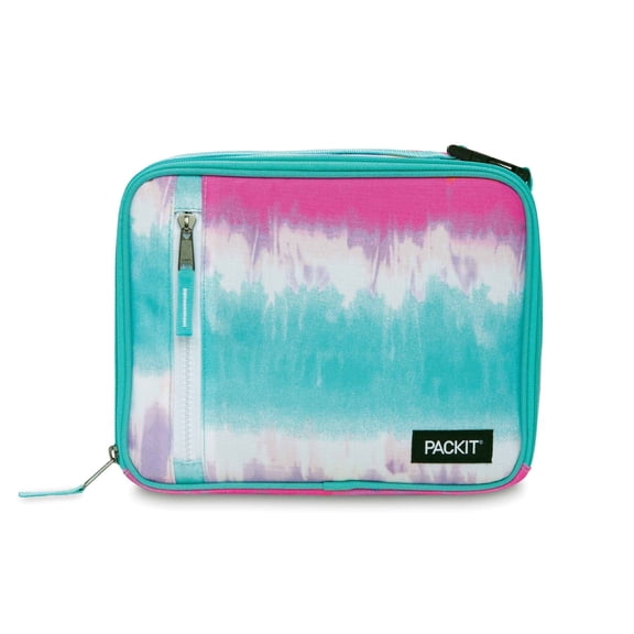 Packit Freezable Classic Lunch Box, Tie Dye Sorbet, Reusable Lunch box, BPA Free, Non Toxic Poly Canvas