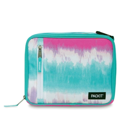 Packit Freezable Classic Lunch Box, Tie Dye Sorbet, Reusable Lunch box, BPA Free, Non Toxic Poly Canvas