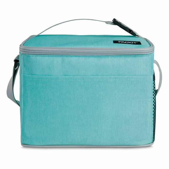 PackIt Freezable, Polycanvas Lunch Cooler with Welded Liner, 9 Can Capacity, Teal, A Practical Choice for School Lunches and Activities