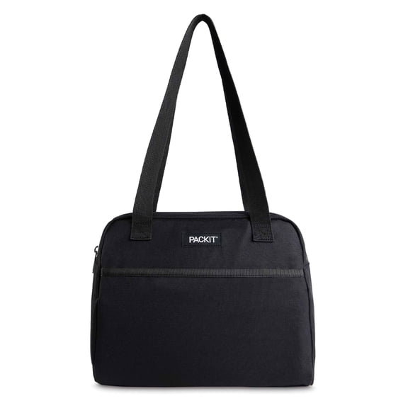 Packit Freezable Hampton Lunch Bag, Black, Polycanvas, BPA Free