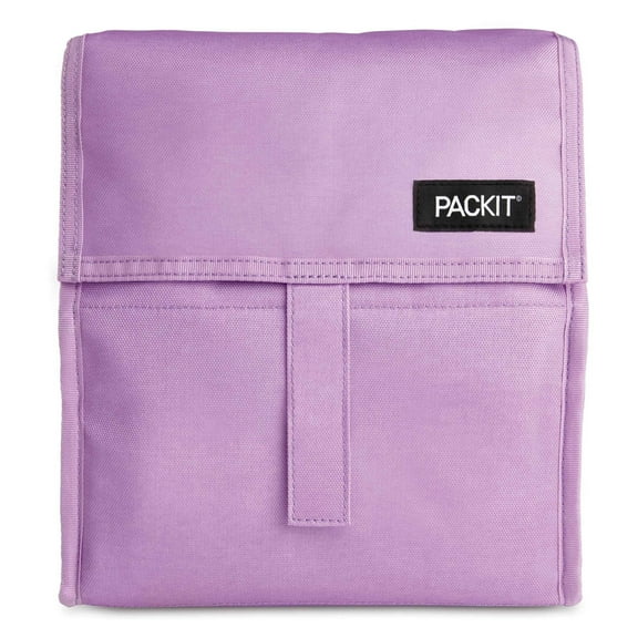PackIt Freezable Polycanvas Reusable Lunch Bag, Lavender