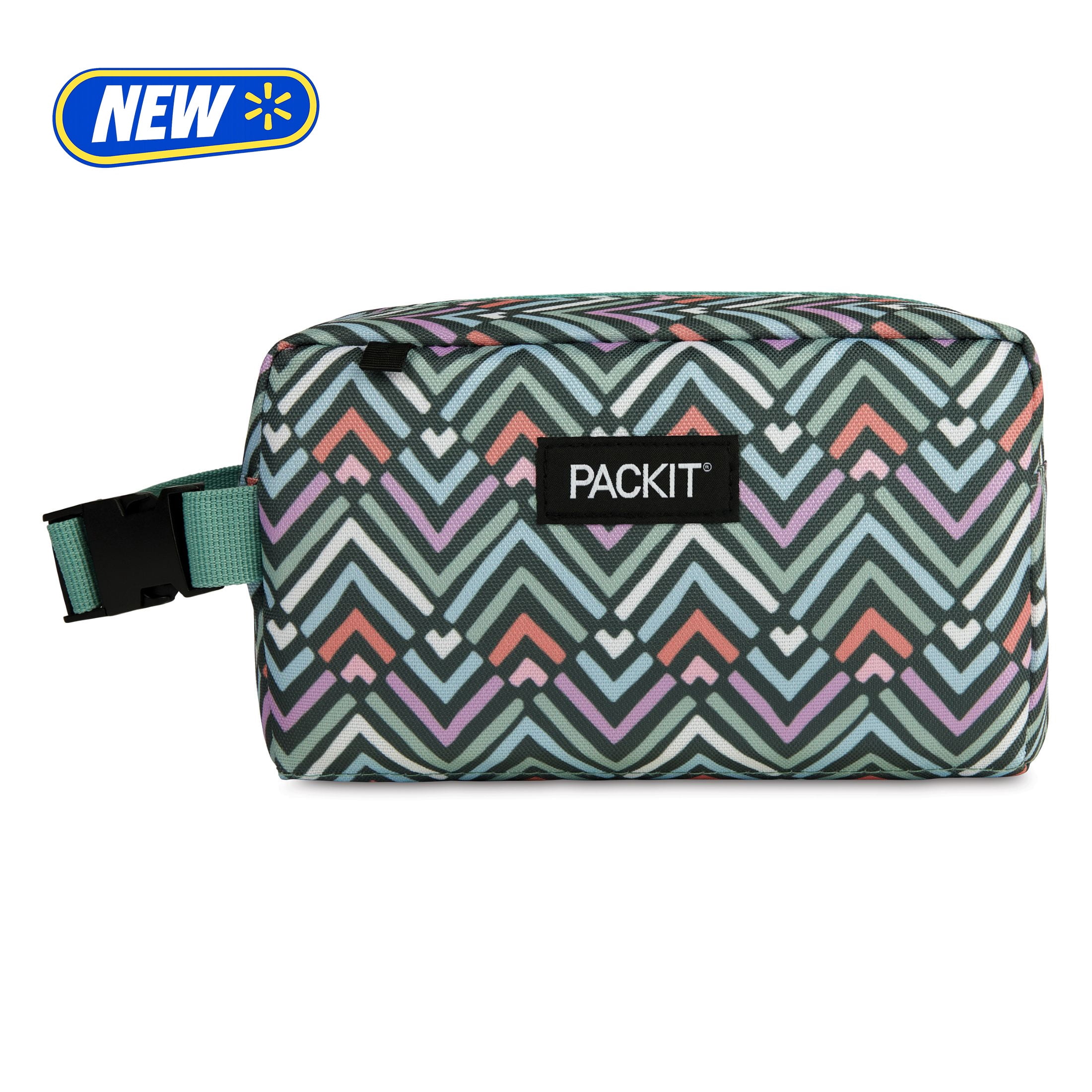 PackIt Freezable Snack Box with Diamond Chevron Pattern, EcoFreeze Technology